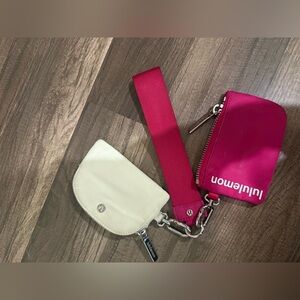 Lululemon Pink and White Wristlet Set